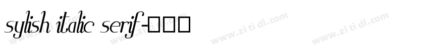 sylish italic serif字体转换